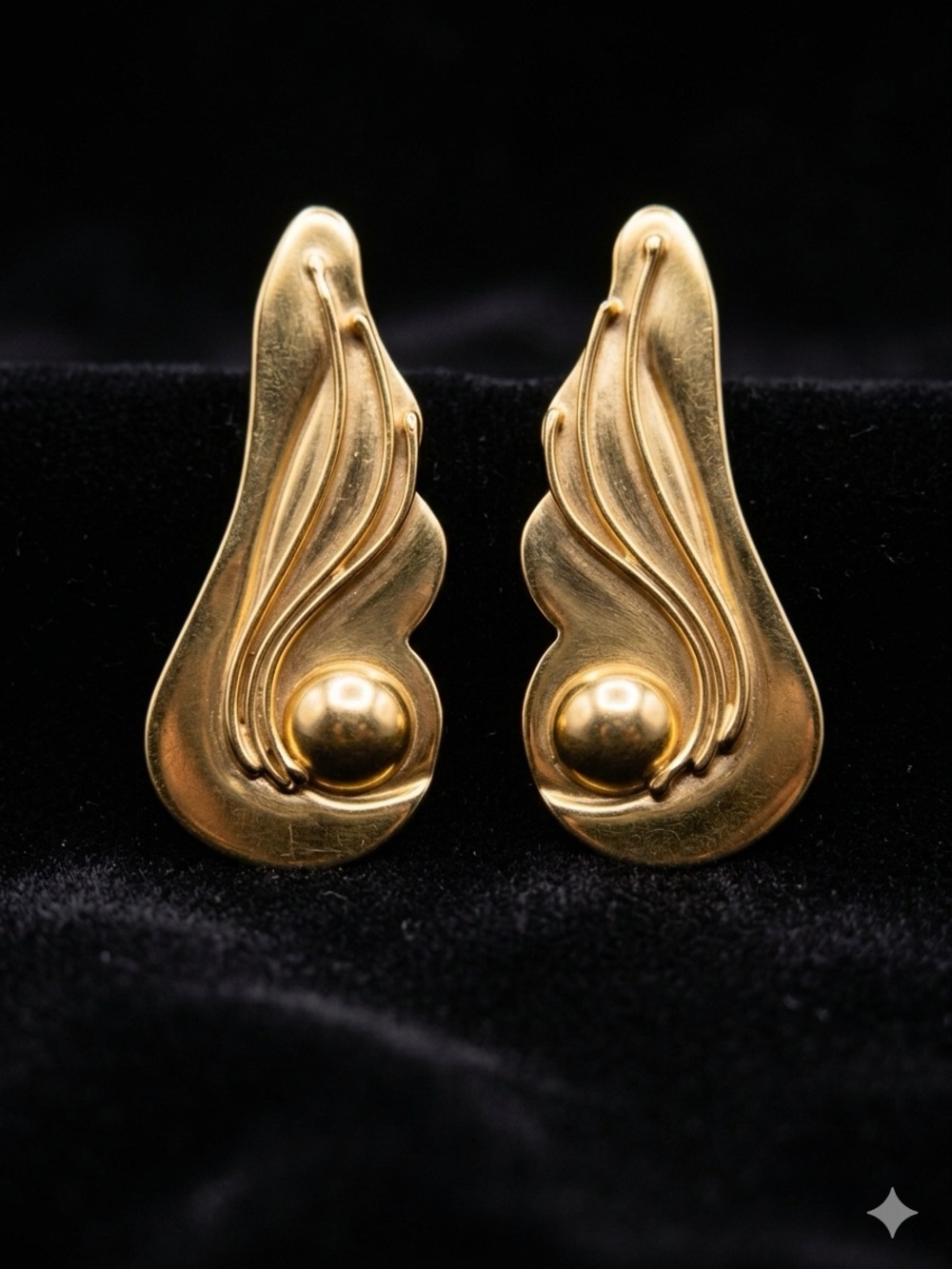 Carrie Groves Sterling Silver with gold vermeil overlay abstract post